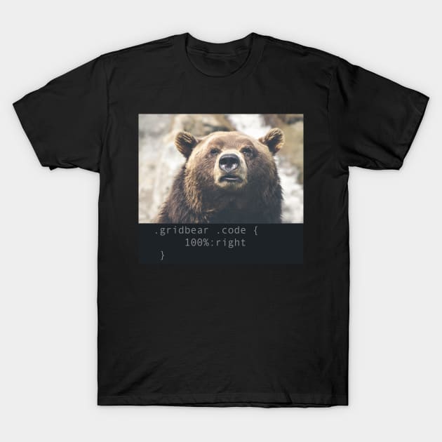 Grid Bear Codes T-Shirt by gridtalk